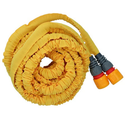 LINZI Expandable Garden Water Hose 15M 50FT Magic Hose Double Latex Inner Hose Flexible No Kink + Brass Connectors + 8 Function Spray Gun + Hose Holder