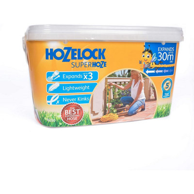 Hozelock Superhoze Expanding Hose Set Yellow/Grey (30m)