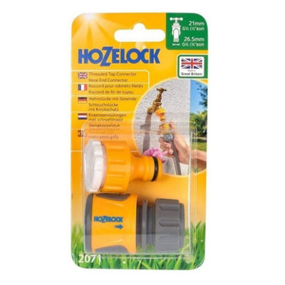 Hozelock - Threaded Tap Connector & Standard Soft Touch Hose Connector -