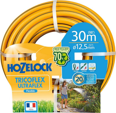 Hozelock Tricoflex Ultraflex Hose, Yellow, 12.5 mm x 30 m