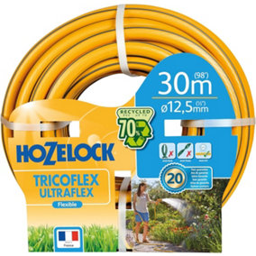 Hozelock Tricoflex Ultraflex Hose, Yellow, 12.5 mm x 30 m