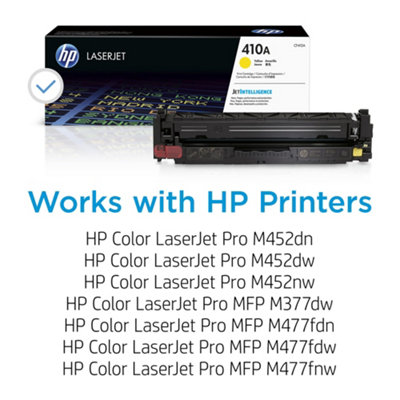 HP CF412A 410A Original LaserJet Toner Cartridge, Yellow, Single Pack ...
