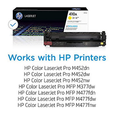 HP CF412A 410A Original LaserJet Toner Cartridge, Yellow, Single Pack ...