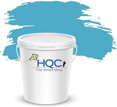 HQC Fence Paint Pale Blue Matt Smooth Emulsion Garden Paint 1L