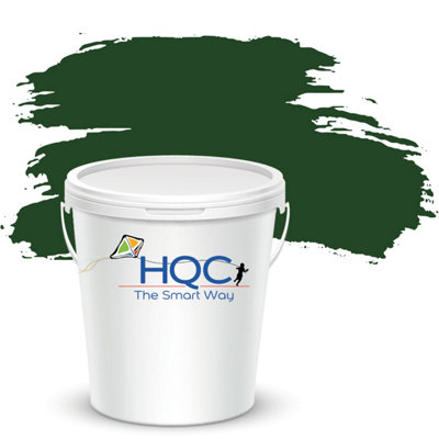 HQC Fence Paint Racing Green Matt Smooth Emulsion Garden Paint 2.5L