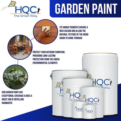 HQC Fence Paint Sage Green Matt Smooth Emulsion Garden Paint 2.5L