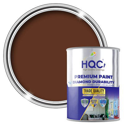 HQC Garden Paint - Best Weatherproof For All Outdoor Wood & Furniture - Leaf Brown - 20L