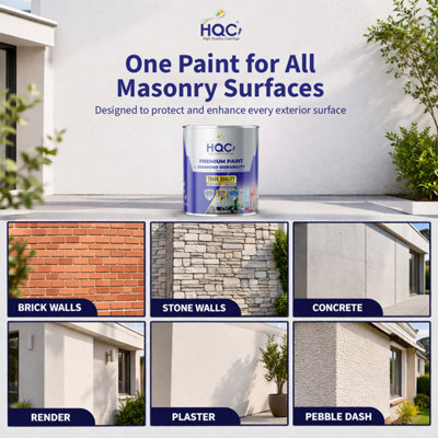 HQC Smooth Masonry Paint - Weatherproof & Long-lasting Protection For ...