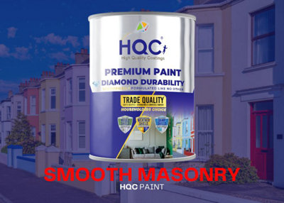 HQC Smooth Masonry Paint -  Weatherproof & Long-lasting Protection For All Exterior Walls - Sage Green - 2.5L