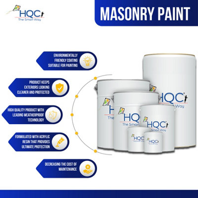 HQC Weather Shield Frosted Silver Matt Smooth Emulsion Masonry Paint 1L