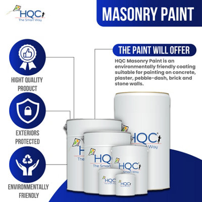 HQC Weather Shield Frosted Silver Matt Smooth Emulsion Masonry Paint 1L