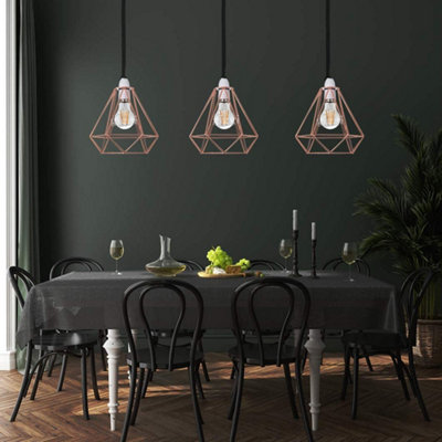 HSH B Q Rose Gold Cage Metal Basket Ceiling Light Shade