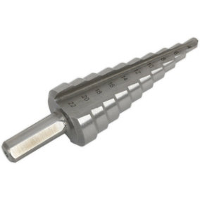 HSS 4341 Double Flute Step Drill Bit - 4mm to 22mm Holes - Precision Drilling
