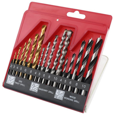 Drillforce 100-Piece 1/8" HSS Titanium Jobber Length Twist Drill Bit Set - Metal Cutting