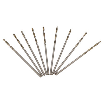 HSS Twist Spiral Drill Bits 1mm 10 Pack DIY at B&Q