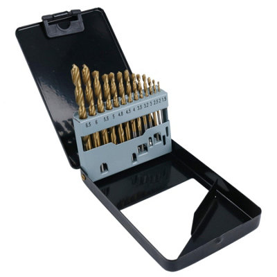 HSS Twist Spiral Drill Set Metal 13pcs Twist Drill Set DIY at B&Q