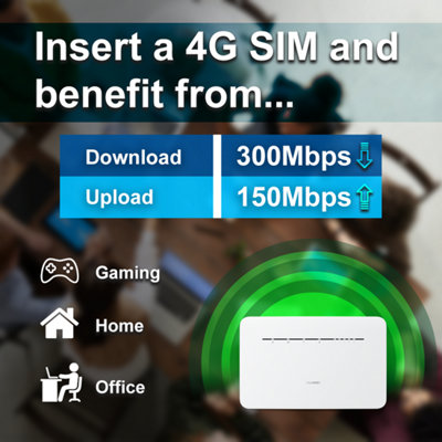 Huawei B535-235a Unlocked 4G/CAT 7 Low Cost Mobile Wi-Fi Router White