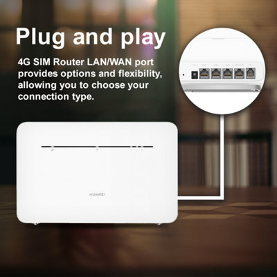 Huawei B535-235a Unlocked 4G/CAT 7 Low Cost Mobile Wi-Fi Router White