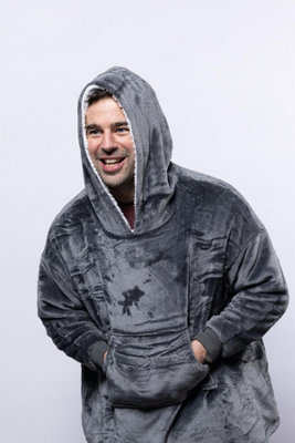 Oversized Blanket Hoodie - Charcoal - One Size