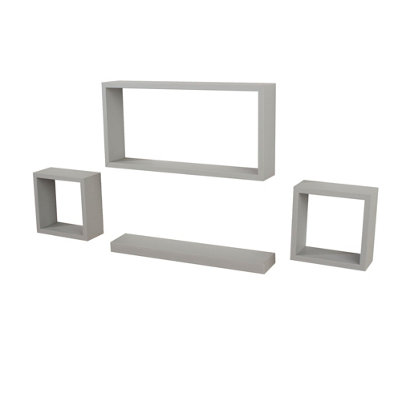 Hudson 4 piece wall set - light grey