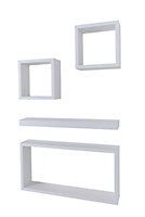 Hudson 4 piece wall set - matt white