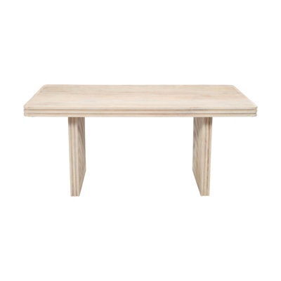 Hudson Carved 6 Seater Dining Table  - Mango Wood - L90 x W165 x H78 cm