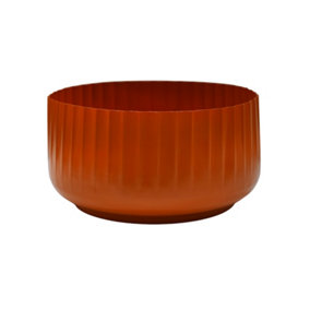 Hudson Orange Corrugated Bowl Planter H15cm D30cm