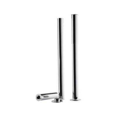 Hudson Reed Chrome Adjustable Bath Legs with Polished Shrouds (DA314) WRAS Approved