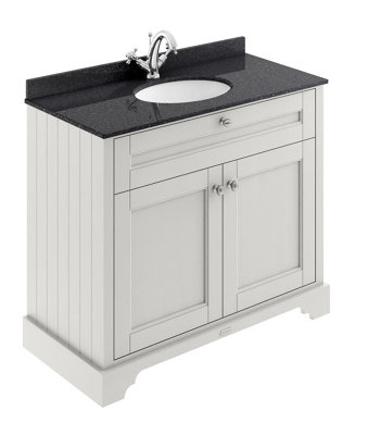HUDSON REED FLOOR STANDING 2 DOOR TRADITIONAL VANITY UNIT WITH 1 TAP ...