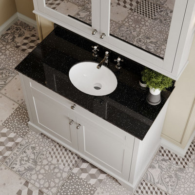 Hudson Reed Floor Standing 2 Door Traditional Vanity Unit with 3 Tap ...