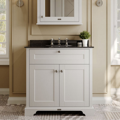 Hudson Reed Floor Standing 2 Door Traditional Vanity Unit with 3 Tap ...