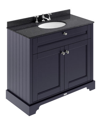 Hudson Reed Floor Standing 2-Door Traditional Vanity with 3 Tap Hole ...