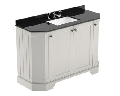 Hudson Reed Floor Standing 4 Door Angled Vanity Unit with 3 Tap Hole ...