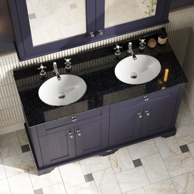 Hudson Reed Floor Standing 4-Door Traditional Vanity with 3 Tap Hole ...