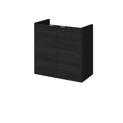 Hudson Reed Fusion 500mm Wall Hung 2 Door Vanity Unit, Hacienda Black ...