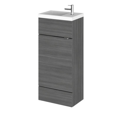 Hudson Reed Fusion Floor Standing 1 Door Vanity Unit & Compact ...