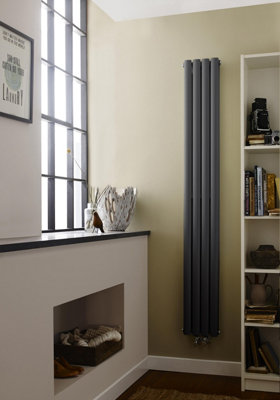 Hudson Reed Revive Wall Hung Compact Vertical Designer Radiator, Modern ...