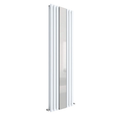 Hudson Reed Revive Wall Hung Double Panel Radiator with Mirror, Steel ...