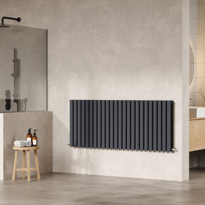 Hudson Reed Revive Wall Hung Horizontal Double Panel Radiator, Modern ...
