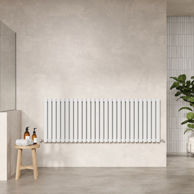 Hudson Reed Revive Wall Hung Horizontal Double Panel Radiator, Modern ...