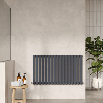 Hudson Reed Revive Wall Hung Horizontal Single Panel Radiator, Modern ...