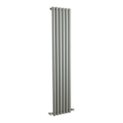 Hudson Reed Savy Vertical Single Radiator Matt Silver 1800x354mm