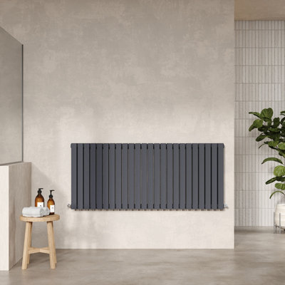 Hudson Reed Sloane Wall Hung Horizontal Double Panel Radiator, Modern ...