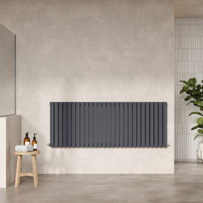 Hudson Reed Sloane Wall Hung Horizontal Double Panel Radiator, Modern ...