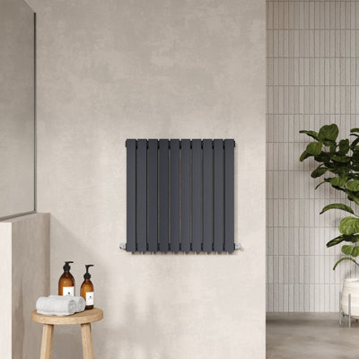 Hudson Reed Sloane Wall Hung Horizontal Double Panel Radiator, Modern ...