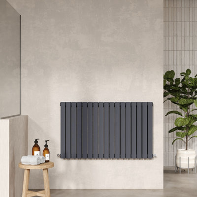 Hudson Reed Sloane Wall Hung Horizontal Double Panel Radiator, Modern ...