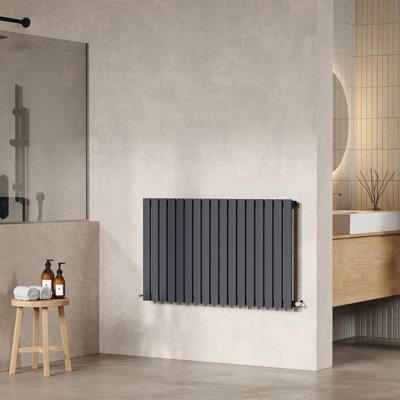 Hudson Reed Sloane Wall Hung Horizontal Single Panel Radiator, Modern ...