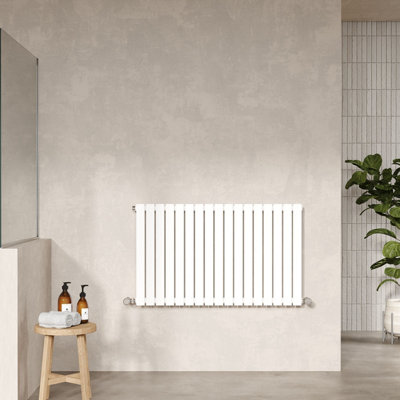 Hudson Reed Sloane Wall Hung Horizontal Single Panel Radiator, Modern ...