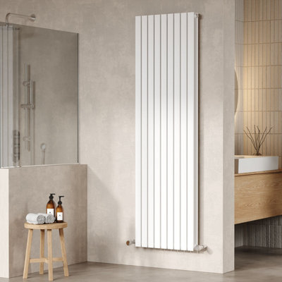 Hudson Reed Sloane Wall Hung Vertical Double Panel Radiator, Modern ...