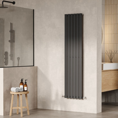Hudson Reed Sloane Wall Hung Vertical Single Panel Radiator, Modern ...